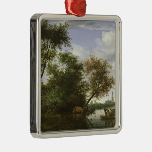 Landschap van de rivier metalen ornament (Rechts)