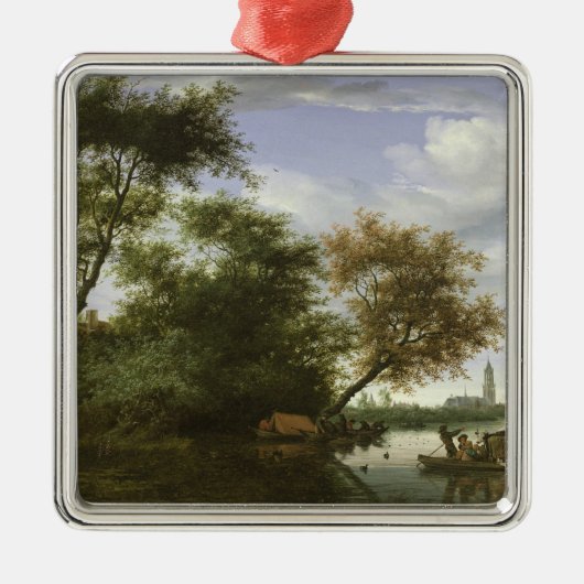 Landschap van de rivier metalen ornament (Voorkant)