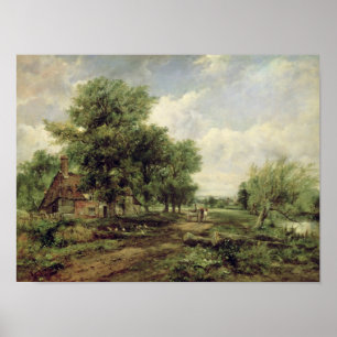 Landschap van de rivier poster