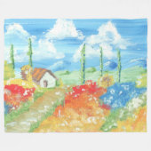 Landschap van de uitgestrektheid van Toscane Fleece Deken (Voorkant (Horizontaal))
