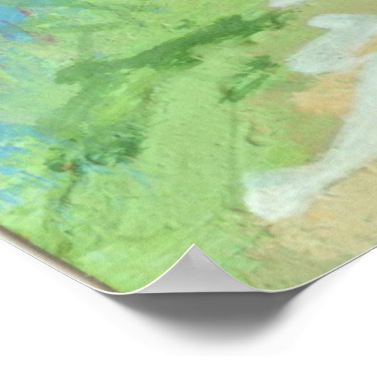 Landschap van de uitgestrektheid van Toscane Poster (Hoek)