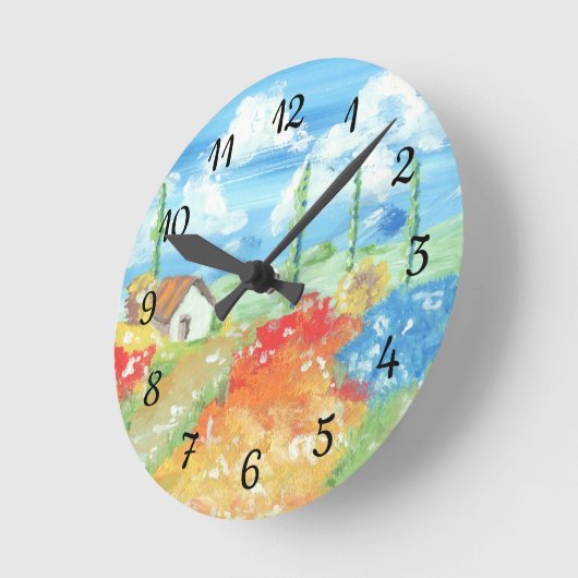 Landschap van de uitgestrektheid van Toscane Ronde Klok (Hoek)