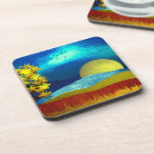 landschap van de vloeibare lucht bier onderzetter (Linkerzijde)