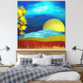 landschap van de vloeibare lucht canvas afdruk (Insitu (Slaapkamer))