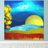 landschap van de vloeibare lucht canvas afdruk (Insitu (Houten vloer))