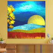 landschap van de vloeibare lucht canvas afdruk (Insitu (Woonkamer))