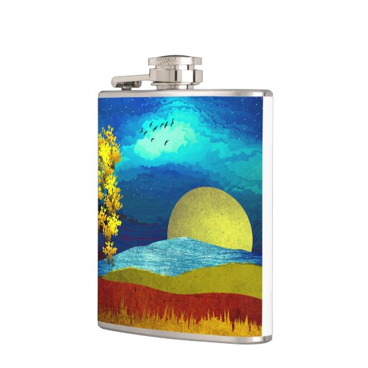 landschap van de vloeibare lucht heupfles (Links)