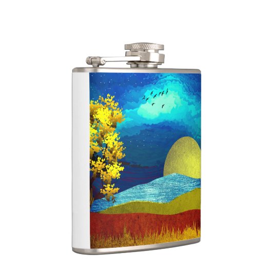 landschap van de vloeibare lucht heupfles (Rechts)