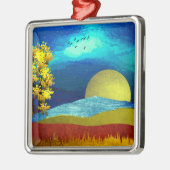 landschap van de vloeibare lucht metalen ornament (Links)