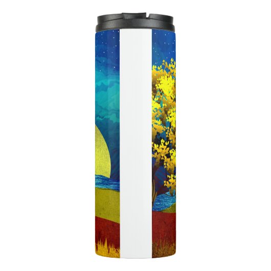 landschap van de vloeibare lucht thermosbeker (Achterkant)