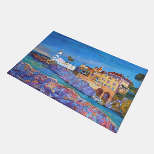 Landschap van de vuurtoren van Portugal Deurmat (Schuin)