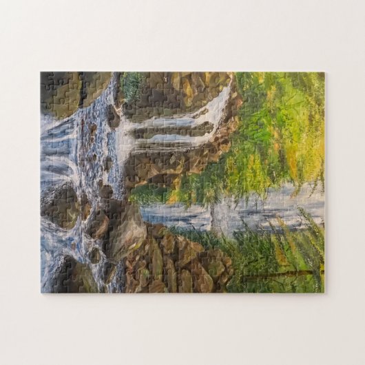 Landschap van de waterval legpuzzel (Horizontaal)