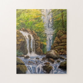 Landschap van de waterval legpuzzel
