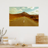 landschap van de weg naar de Errigale bergen Poster (Keuken)