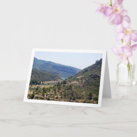 Landschap van Domeño Viejo in Valencia, Spanje Kaart (Orchidee)