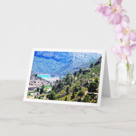 Landschap van Domeño Viejo in Valencia, Spanje Kaart (Orchidee)