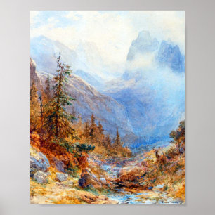 Landschap van Edward Theodore Compton Poster