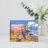 Landschap van een droom, schilderij van Paul Nash Briefkaart (Staand voorkant)