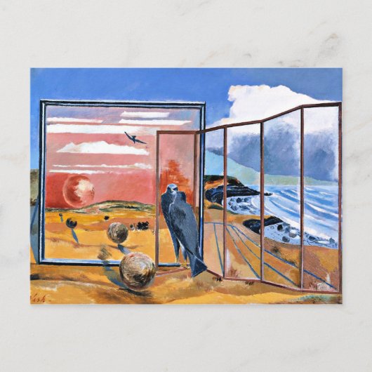 Landschap van een droom, schilderij van Paul Nash Briefkaart (Voorkant)