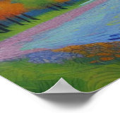 Landschap Van Gogh stijl Poster (Hoek)