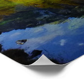 Landschap van het bergmeer poster (Hoek)