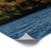 Landschap van het Bledmeer in de herfst Poster (Hoek)