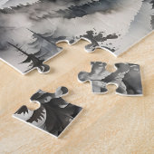 Landschap van het bos - Water Kleur Legpuzzel (Zijkant)