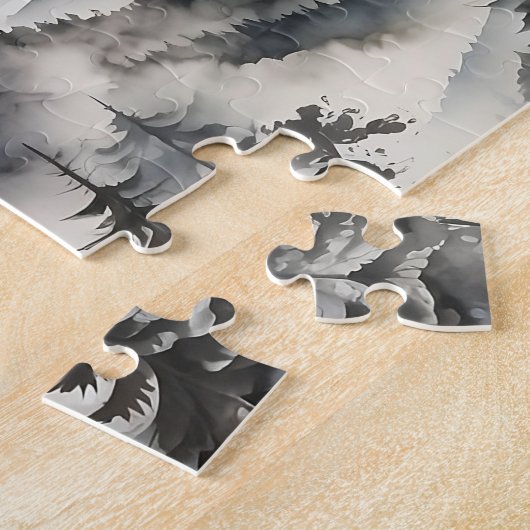 Landschap van het bos - Water Kleur Legpuzzel (Zijkant)