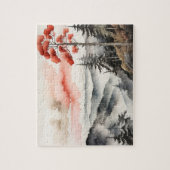 Landschap van het bos - Water Kleur Legpuzzel (Verticaal)