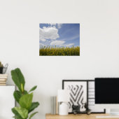 landschap van het canolese veld klaar om te oogste poster (Thuiskantoor)