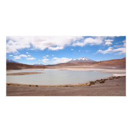 Landschap van het meer op de foto van Altiplano Afdruk