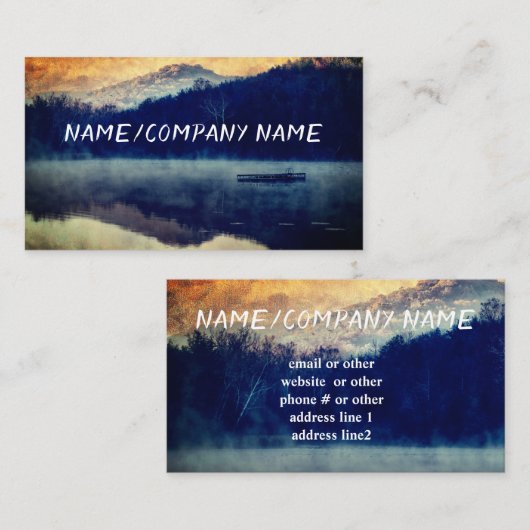 landschap van het natuur-kunstgebergte visitekaartje (Voorkant / Achterkant)