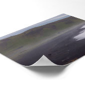 Landschap van het zwarte strand in IJsland Poster (Hoek)