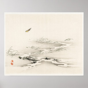 Landschap van Kono Bairei (1844-1895) Poster