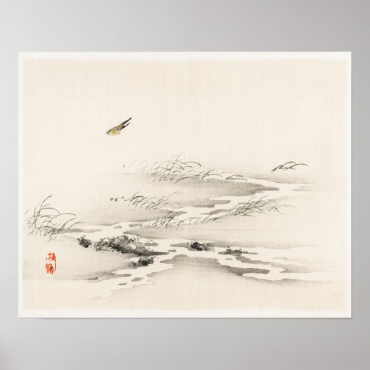 Landschap van Kono Bairei (1844-1895) Poster (Voorkant)