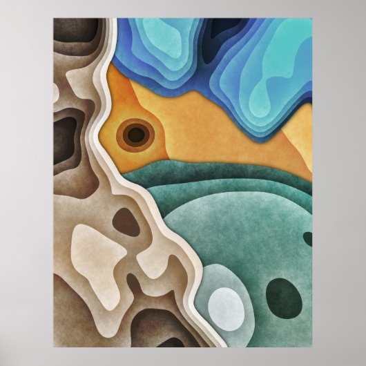 Landschap van Lagen Poster (Voorkant)