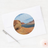 Landschap van Lake Powell Ronde Sticker (Envelop)