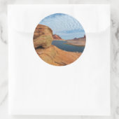 Landschap van Lake Powell Ronde Sticker (Tas)