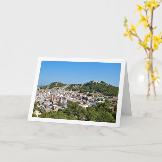 Landschap van Lliria Stad in Valencia, Spanje Kaart (Gele Bloem)
