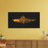 Landschap van Los Angeles - Oranje Canvas Afdruk (Insitu (Woonkamer))