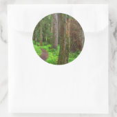 Landschap van oerbos ronde sticker (Tas)