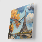 Landschap van Parijs Vierkante Klok (Hoek)