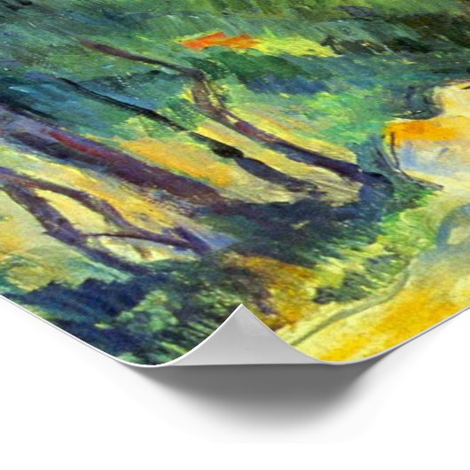 Landschap van Paul Cezanne Poster (Hoek)