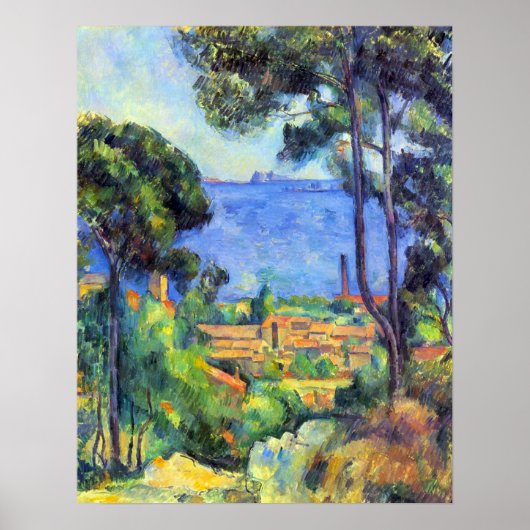 Landschap van Paul Cezanne Poster (Voorkant)