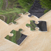 Landschap van rijstterrassen in de berg, legpuzzel (Zijkant)