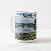 Landschap van Saint Paul, Minnesota Koffiemok (Voorkant links)