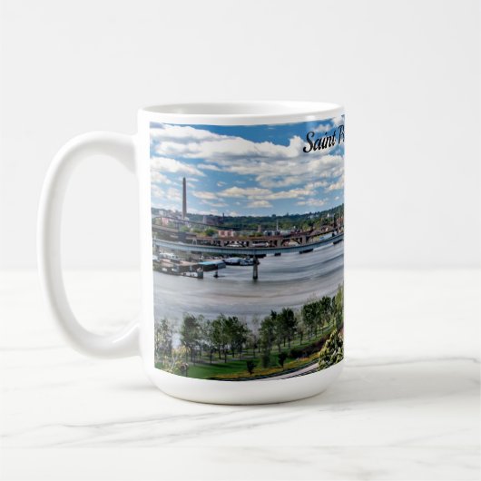 Landschap van Saint Paul, Minnesota Koffiemok (Links)