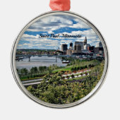 Landschap van Saint Paul, Minnesota Metalen Ornament (Voorkant)