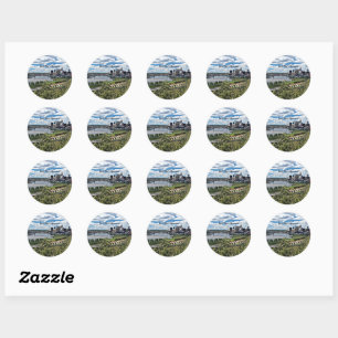 Landschap van Saint Paul, Minnesota Ronde Sticker