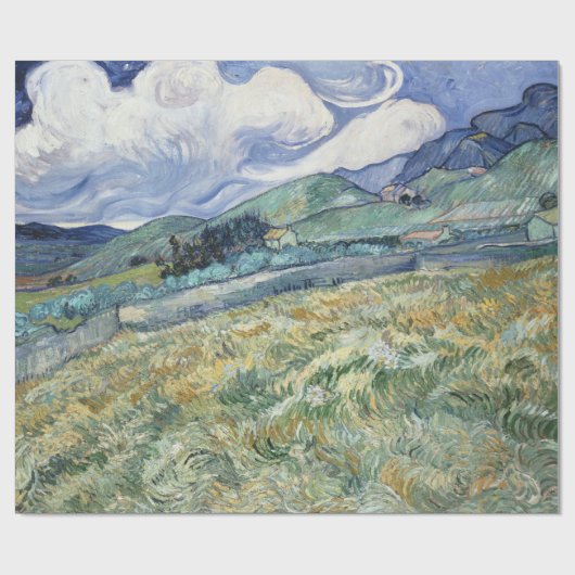Landschap van Saint-Remy door Vincent Van Gogh Cadeaupapier (Vlak)